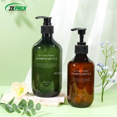300ml 400ml Brown PET Plastic Body Lotion Pump Bottle For Cosmetic Packaging Industry