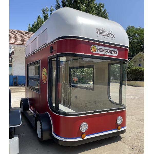 Customized Mobile Fruit Salad Beverage Coffee Milk Tea Beer Ice Cream Cart for Market