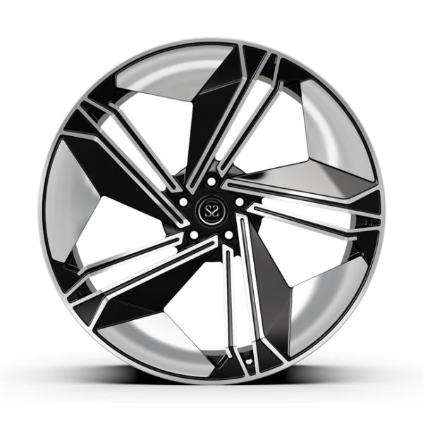 Monoblocok Deep Concave Forged Wheel Rim 23x10.5 Black Machined Face Audi RS Q8