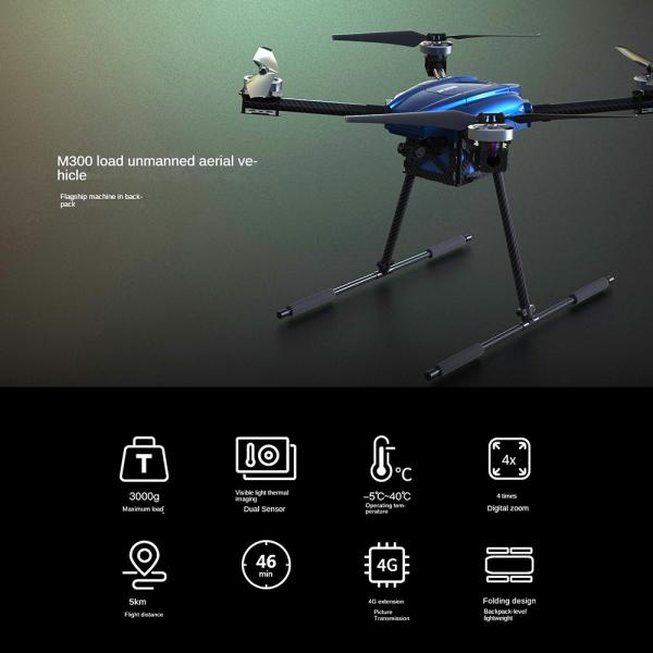 ZAi 3KG Payload Industrial Drone 10KM Dual Light Pod Thermal Imaging Drone