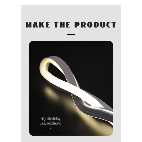 Нейтральный белый 120 светодиодов / м Прохладный белый светодиодный неоновый флекс IP65 водонепроницаемый постоянный ток 12В 6x12 мм Полный комплект