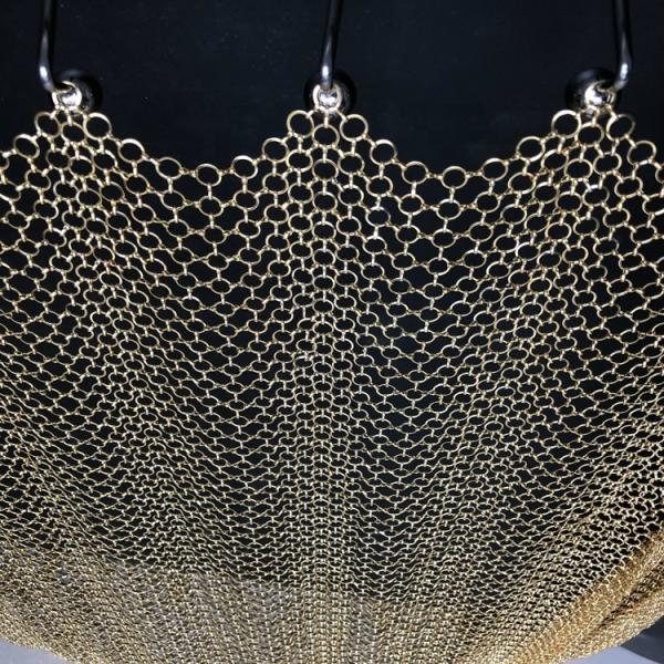 Beautiful Gold Ring Decorative Wire Mesh 1.0mm Diameter