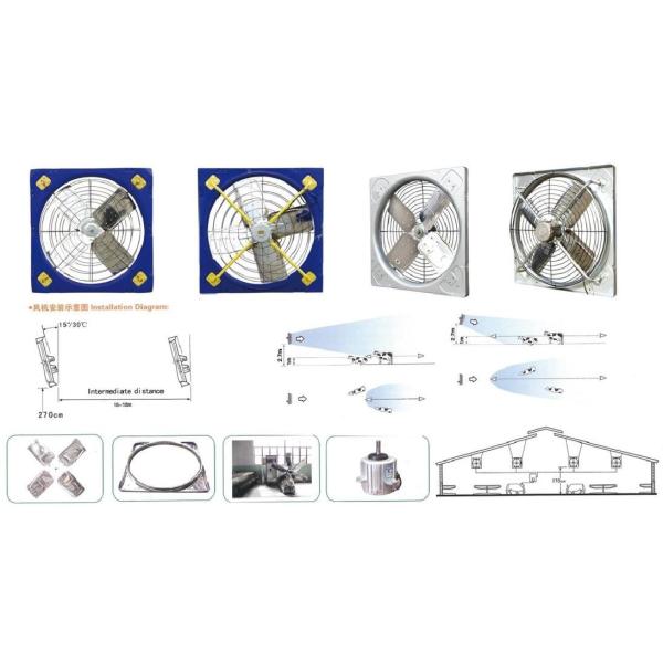 Steel Frame Exhaust Cooling Fan Cattle Sheds Dairy Cow House Hanging Type Suspension