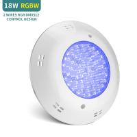 La piscine de fibre de verre de RGBW IP68 sous l'eau 18W léger 2 câble le contrôle de DMX