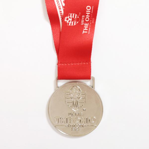 Médaille sportive en métal argenté en alliage de zinc Médaille finaliste de la