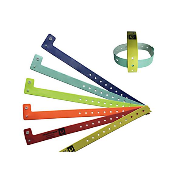 PMS Color Plastic ID Bands , Custom Event Wristbands For Admission Tickets