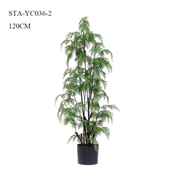 Fern Tree Lush Leaves Extremely artificial plástico vivo para a decoração
