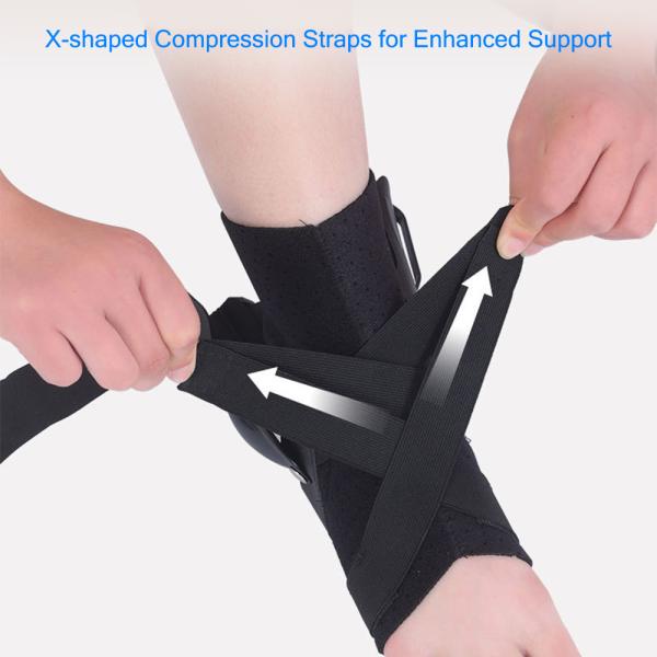Adjustable Ankle Stabilizer Brace Dual Support Ankle Brace for Sprain & Injury Recovery
