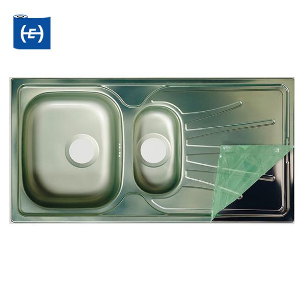 Hoja de metal de dibujo profundo PE película protectora de acero inoxidable con alta elongación y resistencia al desgarro