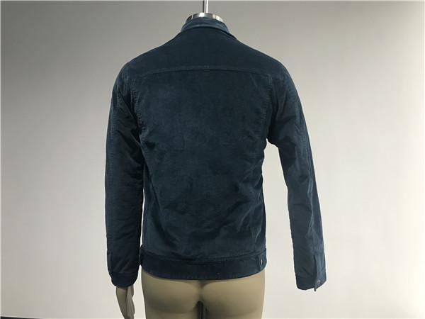Navy Harrington Corduroy Coat , Mens Medium Trench Coat With Black Sherpa Lining