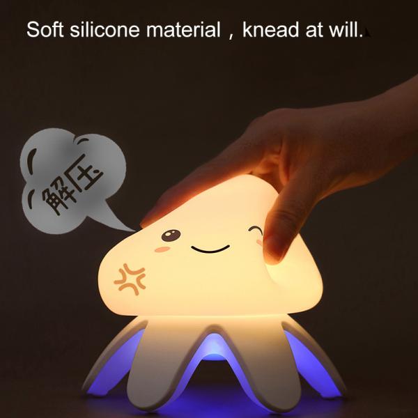 Silicone Jellyfish Color Changing Timer Music Mood Night Light Gift For Kids