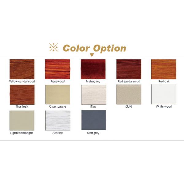 Woodgrain Aluminium Casement Window , Thermal Break Commercial Aluminium Windows