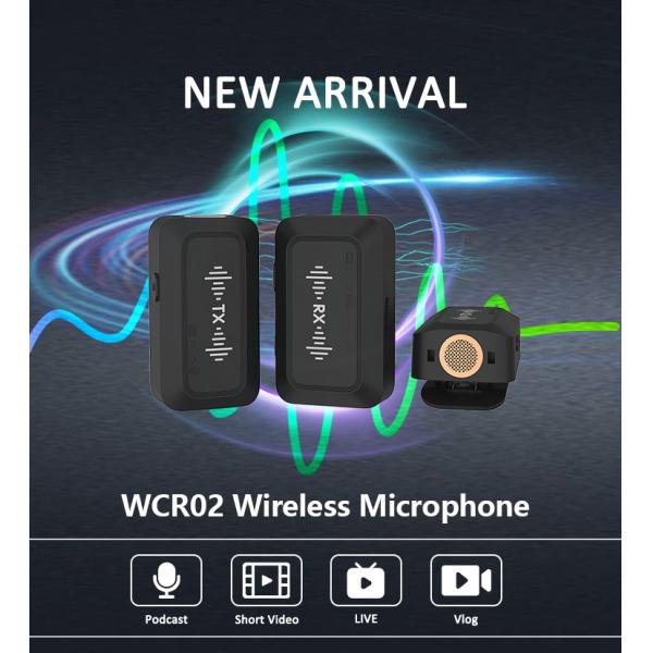 Wireless Lapel Microphone for Camera Vlogging 797AUDIO WCR02 Equivalent Noise Level 20dBA