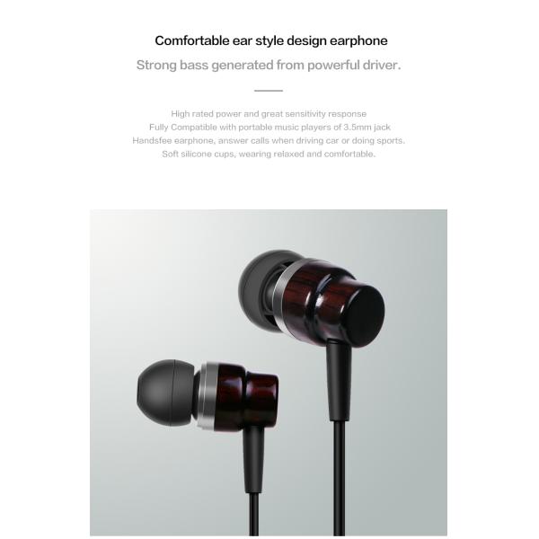 Wooden Wireless In Ear Earphones Microphone Volume Control For Men Women