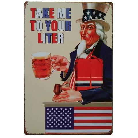 20*30cm Cafe Club Decor European And American Retro Metal Paintings, Hanging Metal Poster Sheet, Iron Signage Crafts Collection
