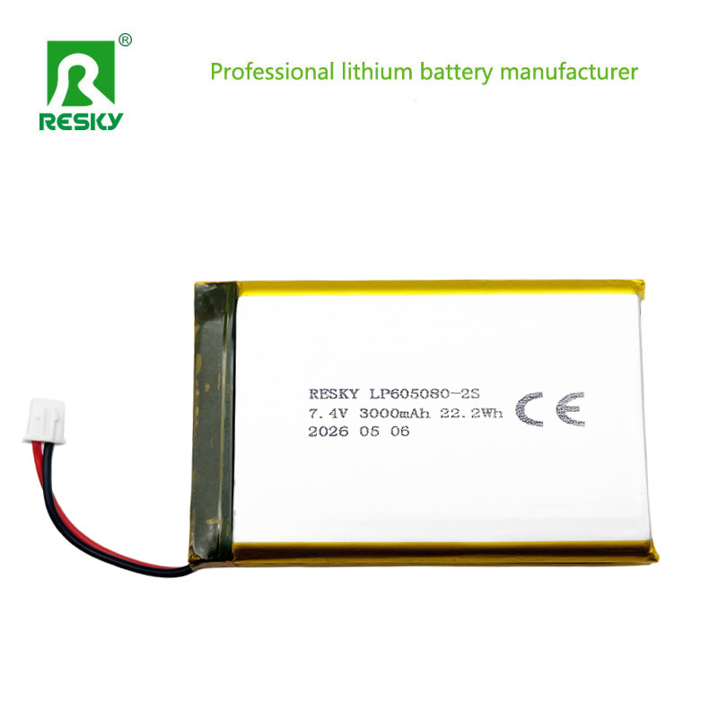 7.4V 3000mAh Lithium Ion Battery Pack with 500 Cycles Life for Portable Printers