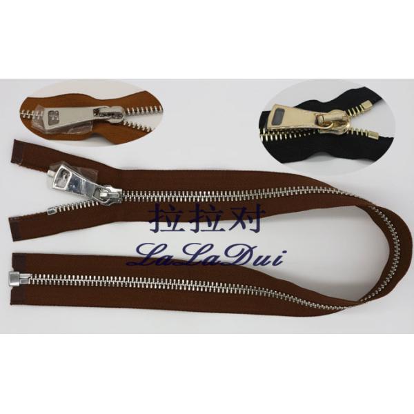 Euro Type Metal Open Ended Zips For Jackets , 36 Inch / 26 Inch Metal Zipper 8#