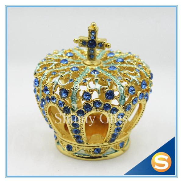 Luxury home decoration Crown shape wedding gifts personal Trinket box display SCJ273