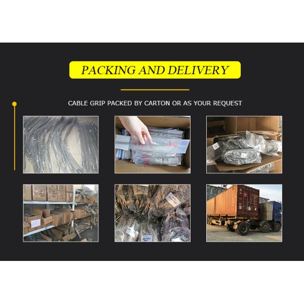 Heavy Duty Double Eye Wire Cable Pulling Grips Socks Galvanized Steel 6 - 320mm