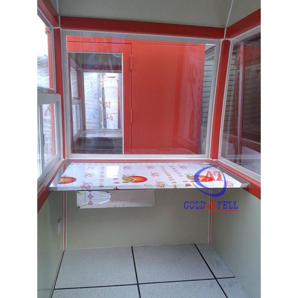 Movable Sentry Box , Outdoor Guard Security Cabin sandwich panel door