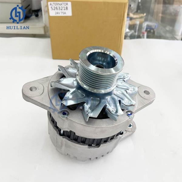 5263218 Pièces de moteur d'excavatrice de machines Alternateur 24V 75A pour alternateur de moteur hydraulique d'excavatrice de machines
