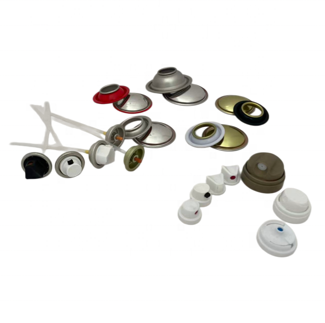 Aerosol Spray Metal Tin Cans Metal Tin Top Lid Bottom Plastic Cap Accessories Spray Nozzle Flute Extend Tube Aerosol Actuator