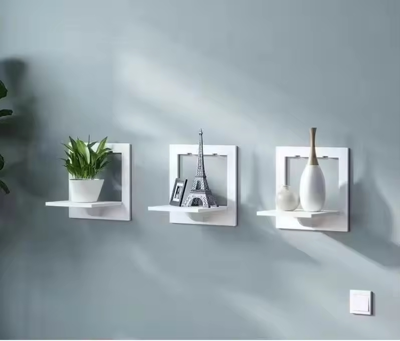High Quality Wall Organizer Floating Storage Shelves Wall Mounted Flower Pot Holder Racks for Living Room Bedroom