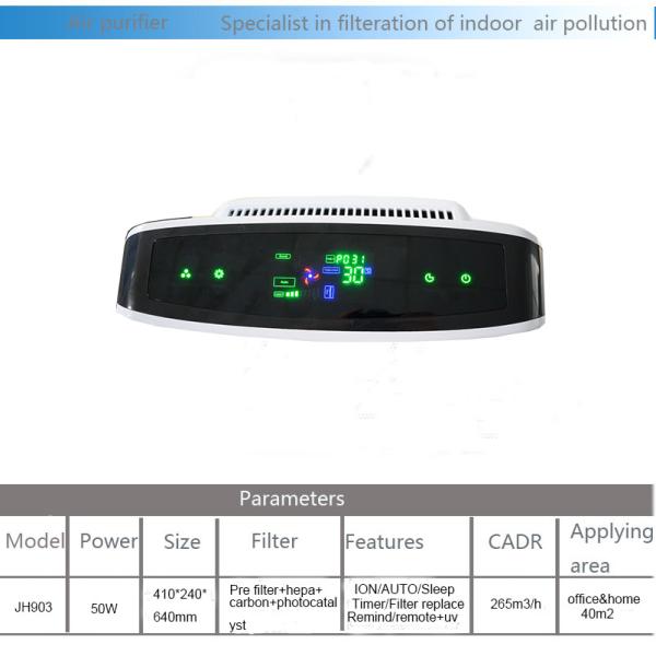 Home Wifi 3 Level 40m2 265m3/H PM2.5 Air Cleaner