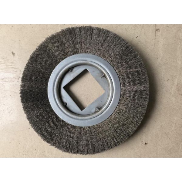 10 inch Stainless Steel Wire Wheel Brush 250 OD X 40mm Square Inner Hole