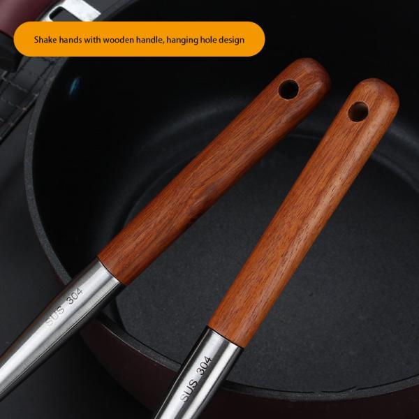 Выдвинутые утвари кухни нержавеющей стали шпателя Rosewood 304 ручки