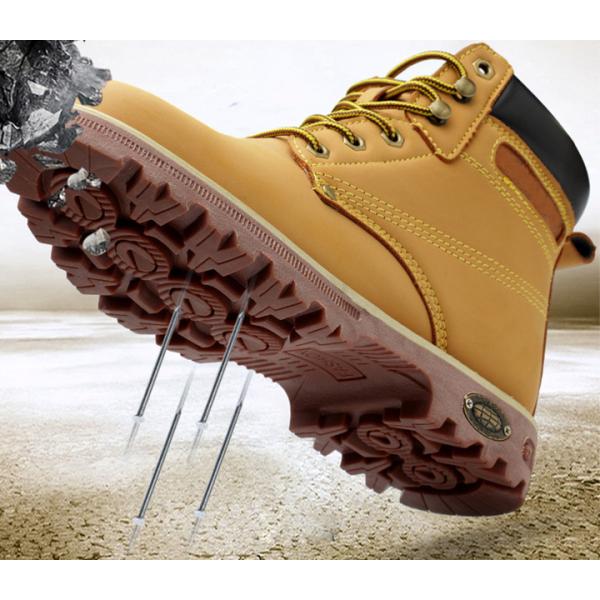 Безопасные ботинки с стальной крышкой на ногах и стальной средней подошвой