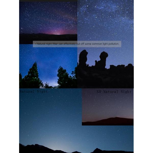 Night Shooting Natural Night Filter Eliminate Light Pollution 37 - 95mm Size