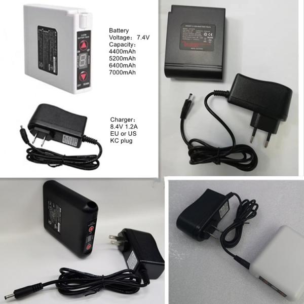KC 7.4V 6400mAh Нагретая одежда Аккумулятор ОТКУПНЫЙ Кнопка Вверх Низко Контроль температуры
