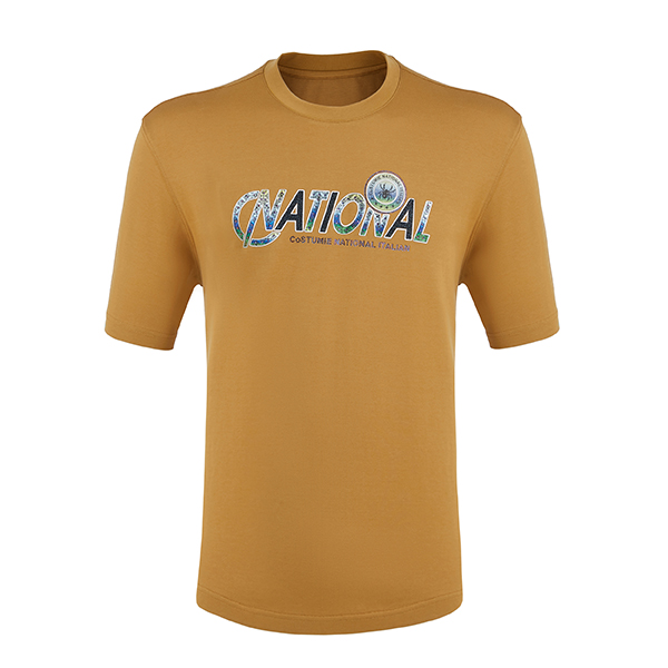 Модный логотип на заказ футболка мужчины обычные вышитые печатные короткие рукава вязаная ткань