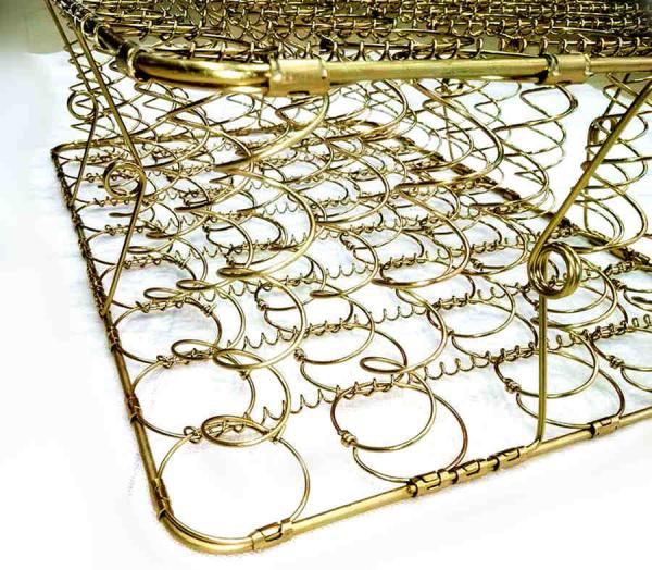 High Strength Gold Plated Wire Mesh Sofa Seat Springs , Rust Proof Spring Seat Bag Unit