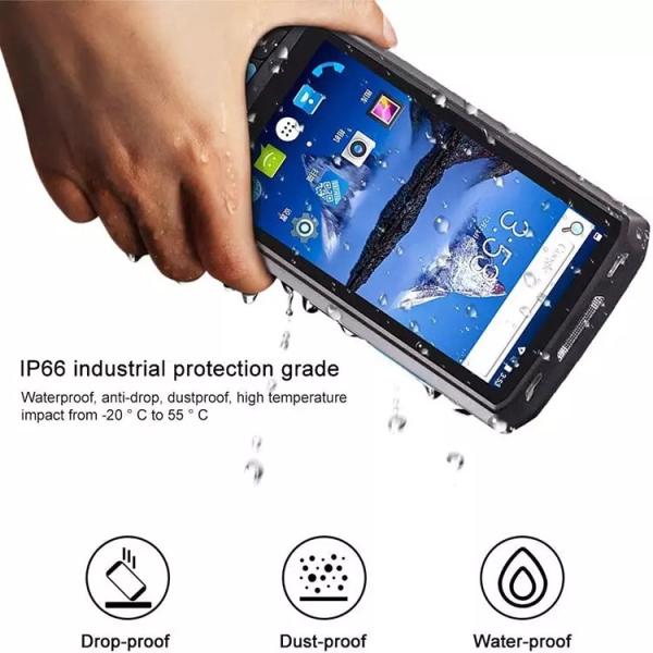 терминал POS андроида блока развертки кода 4G изрезанный Handheld PDA 2D QR для склада снабжения