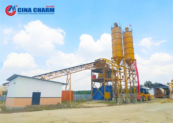 Hzs60 60CBM Concrete Batching Plant With Pld1600 Batching Machine