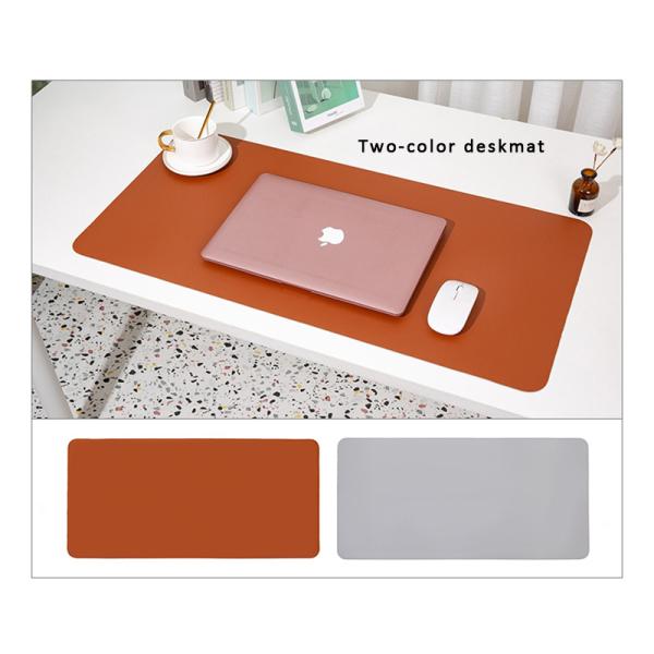 Leather Non Slip Mouse Pad Simple Desk Protector Mat for Computer Gaming Oval Shape