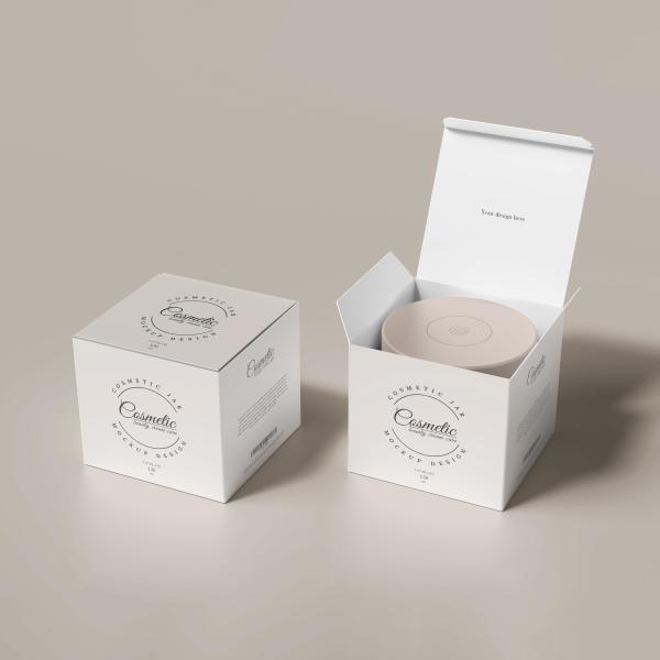 Custom Full Color Printing Luxury Scent Candle Jar Packaging Box White Folded Paper Box With Logo