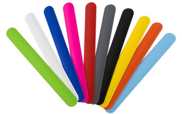 20g Weight Snap Band Bracelet , Silicone Slap Bracelet Ruler SGS Certificated