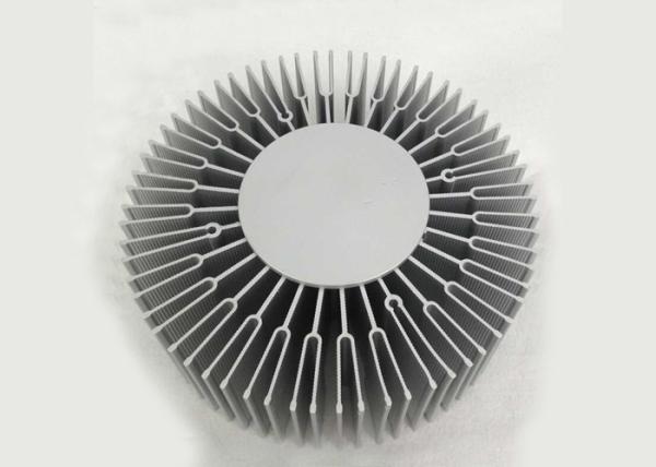 Perfis de alumínio do dissipador de calor do girassol 6063 do OEM, extrusão redonda do dissipador de calor