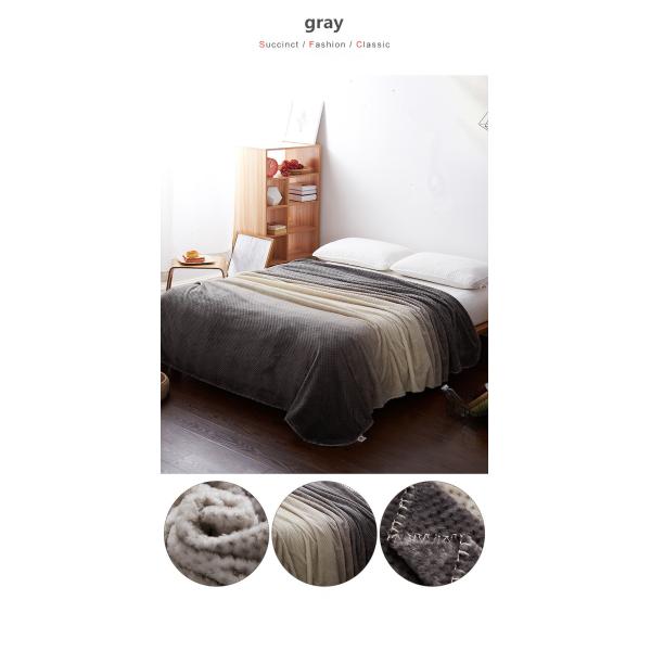 Gradient Color Flannel Sheet Blanket , Flannel Fleece Blanket Easy Care For Bedding