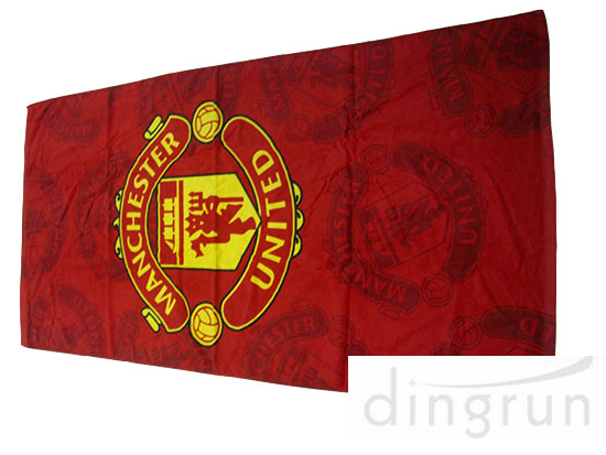 Football Club Custom Printed Beach Towels , Logo Microfiber Beach Towel Sand Proof