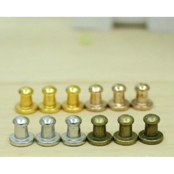 Leather Craft 5mm Head Screwback Button Stud Rose gold