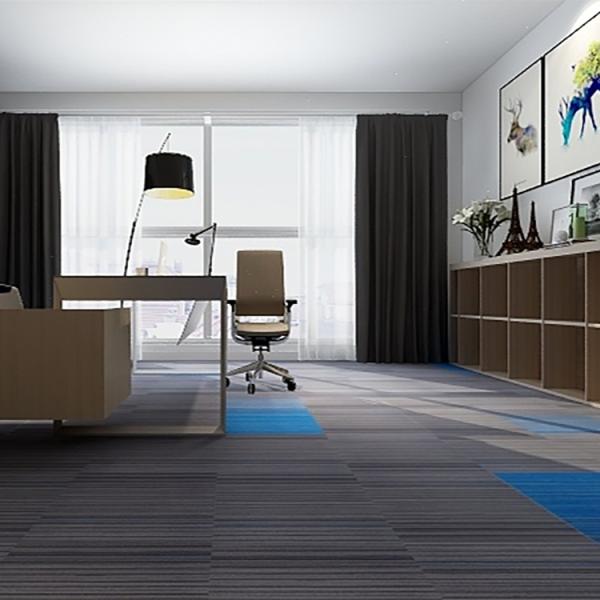 Square Red Gradient Art Deco Carpet Tiles in Loop Pile Pattern for Interiors