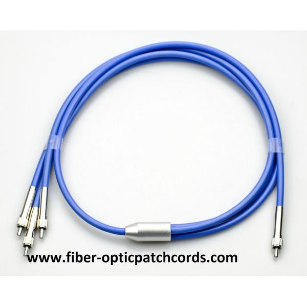Y 1×3 Pure Quartz Energy Fiber Optic Patch Cord High Power Acrylate Coating