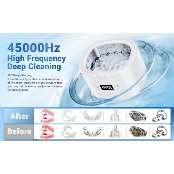 Ультразвуковое очистительное средство с УФ-светом для зубных протезов, ювелирных изделий, ретейнеров, зубной защит, головки зубной щетки