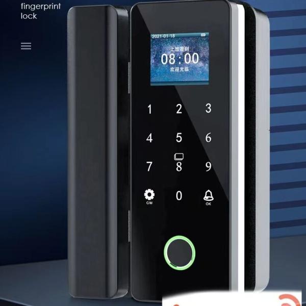 Рамочная безрамочная раздвижная дверь умный замок / стеклянная дверь Mortise зам