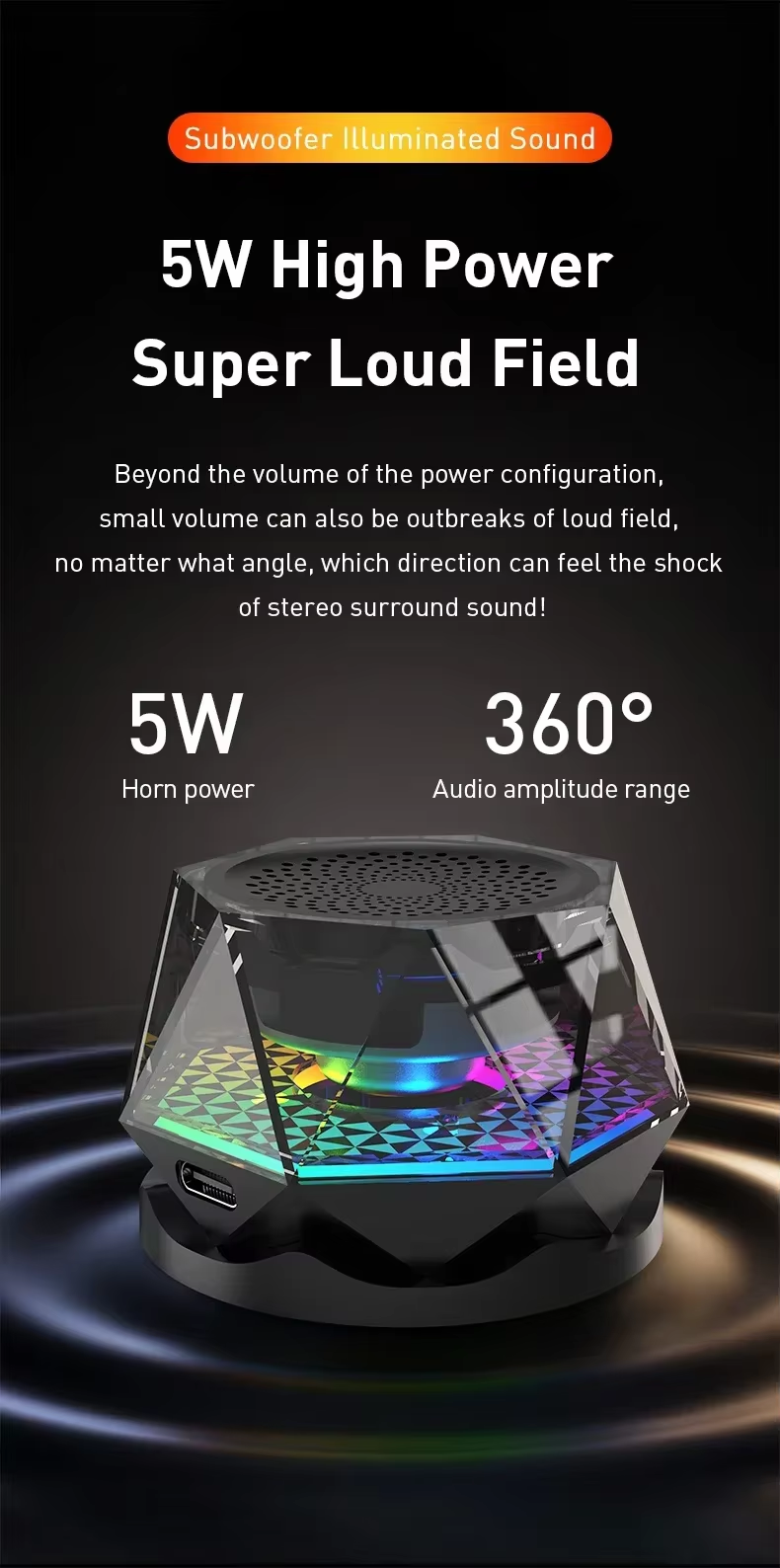 Mini Bass Suction Cup Speaker
