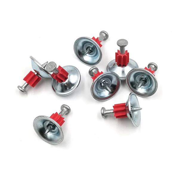 ISO Standard 1'' Washer Dia. Galvanized Concrete Pins Masonry Nails with Round Washer